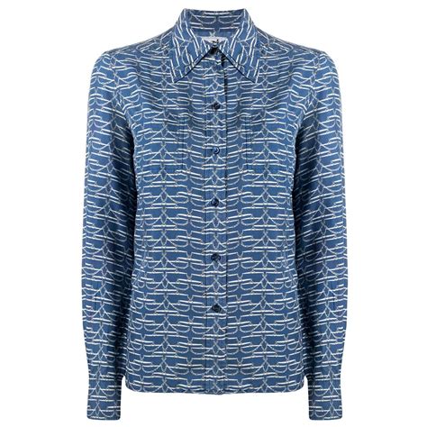 hermes blue blouse